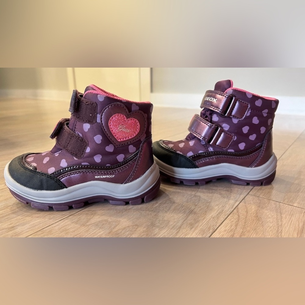 Geox Kids' Pink and Purple Waterproof Boots